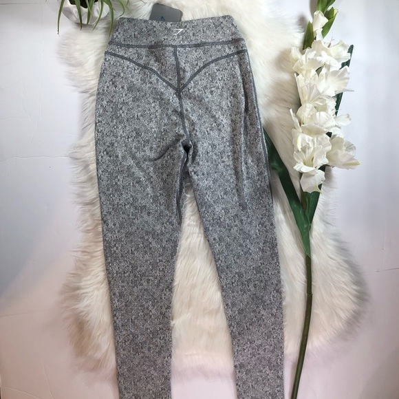 NWT Gymshark Fleur Texture Grey Leggings Charcoal - Picture 10 of 15